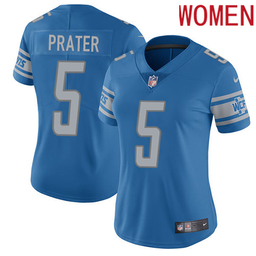 2019 Women Detroit Lions 5 Prater blue Nike Vapor Untouchable Limited NFL Jersey